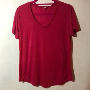 Jordann pink v neck tee